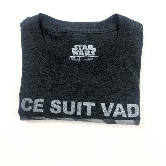 NWOT STAR WARS VADER Short Sleeve Grey Mens T-Shirt Pullover Gray Shirt Size Med - Picture 11 of 11
